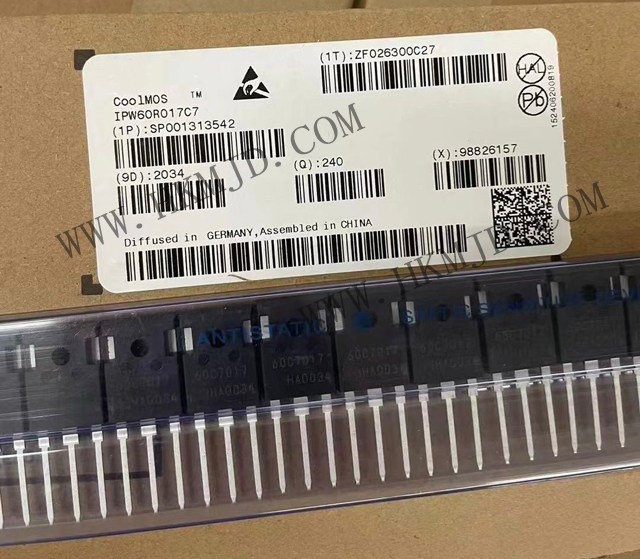 推出英飛凌MOSFET IPW60R017C7 600V CoolMOS? C7功率晶體管