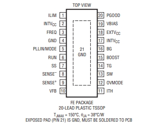 LINEAR(凌特) LTC3769EFE 60V、低 IQ、同步升壓型轉(zhuǎn)換器控制器