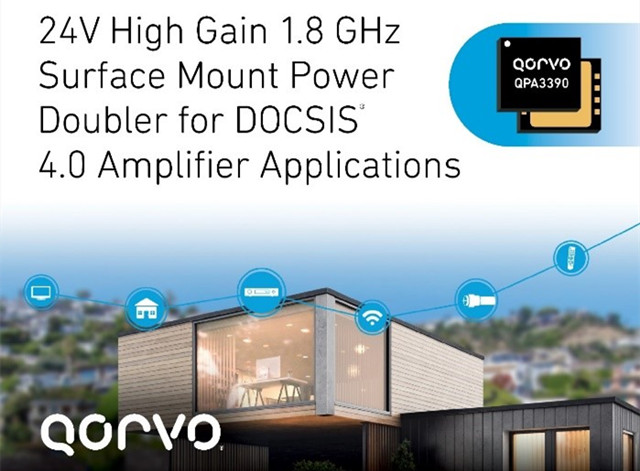 Qorvo 推出面向 DOCSIS 4.0 的 24V 功率倍增器QPA3390